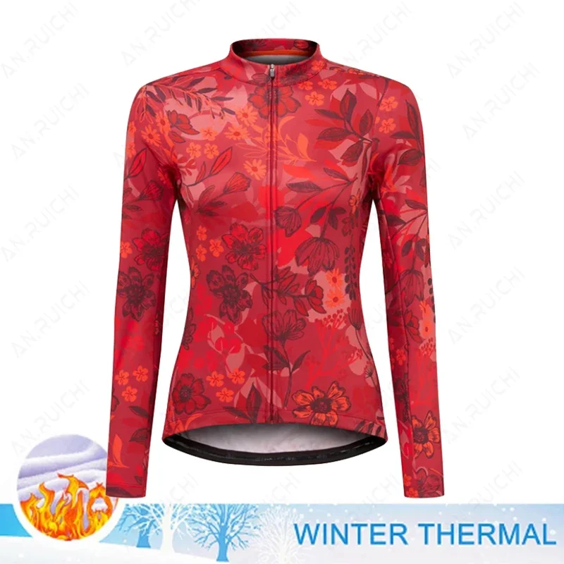 2023 Winter Jacket Thermal Fleece Women\'s Cycling Jersey Clothing Mountain Outdoor Triathlon Wear Bicycle Clothes Ropa Ciclismo