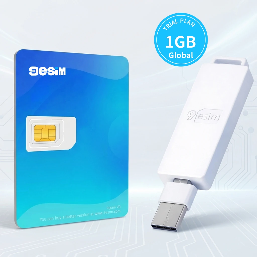 9esim-v0物理esimカード（リーダー付き）、15プロファイル、無制限ダウンロード、新規顧客向け1gbグローバルデータ