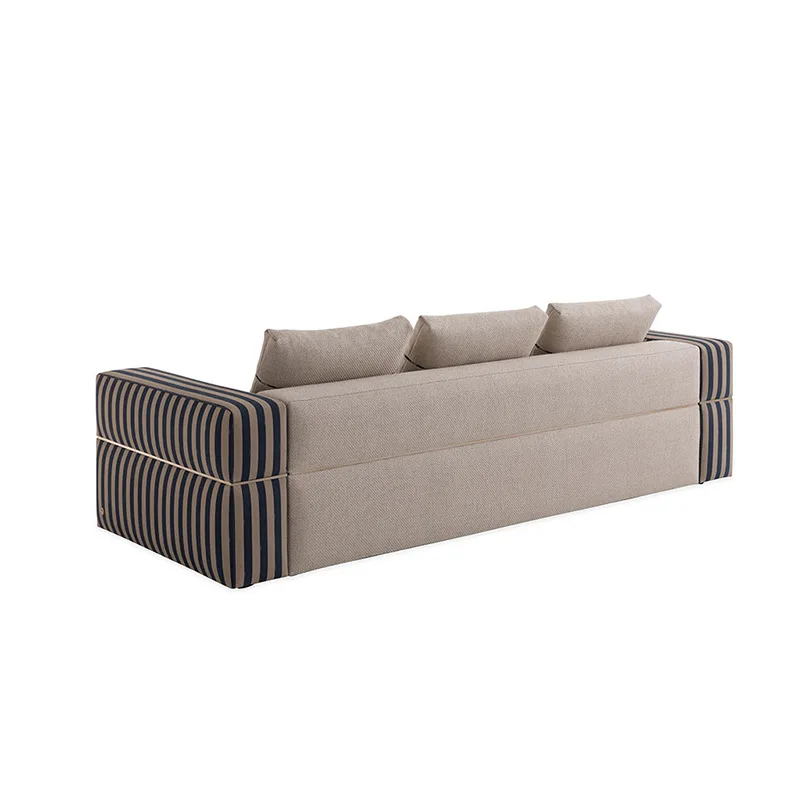 

High-end villa luxury sofa harbor style light luxury fabric sofa hotel