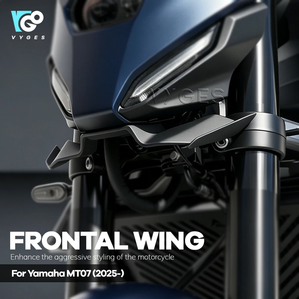 Front Spoiler Frontal Wing Lower Spoiler Front Lip Wind Wing Fairing Winglets Wing Deflector For Yamaha MT07 MT-07 2025-