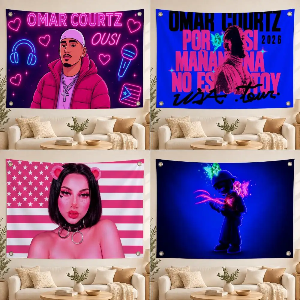 Singer O-Omar Courtz Primera Musa Flags Suitable For Party Club Outdoor Interior Wall Art Decoration Banner Fans Gift