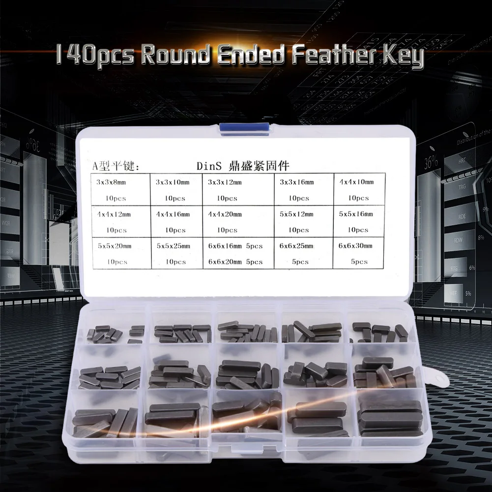 12mm Parallel Key Round Ended Key Round Ended  Key Parallel Drive Shaft Keys Set 8mm 10mm 12mm 16mm 20mm 25mm 30mm