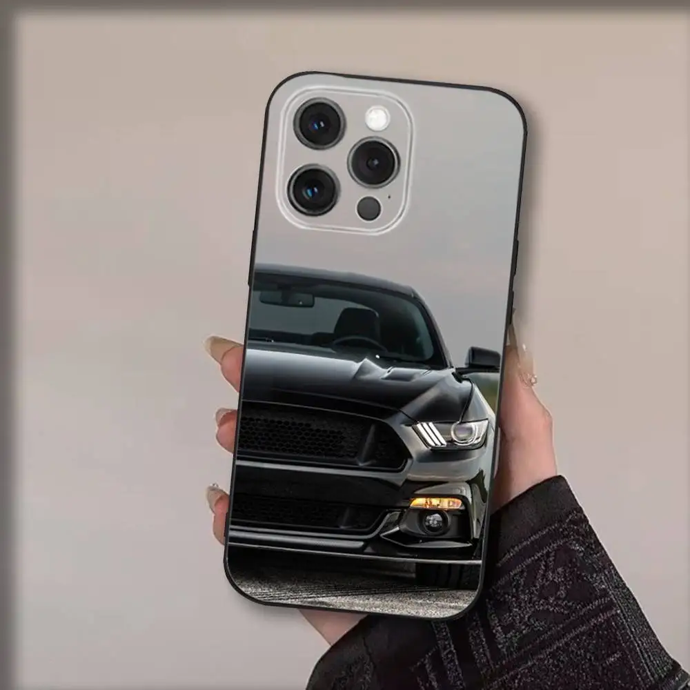 حافظة هاتف السيارة M-Mustangs لهاتف iPhone 17,16,15,14,13,12,11,Pro,Max,Plus,Air,X,XS,XR,SE,8,7,Mini,Soft Black Funda #2