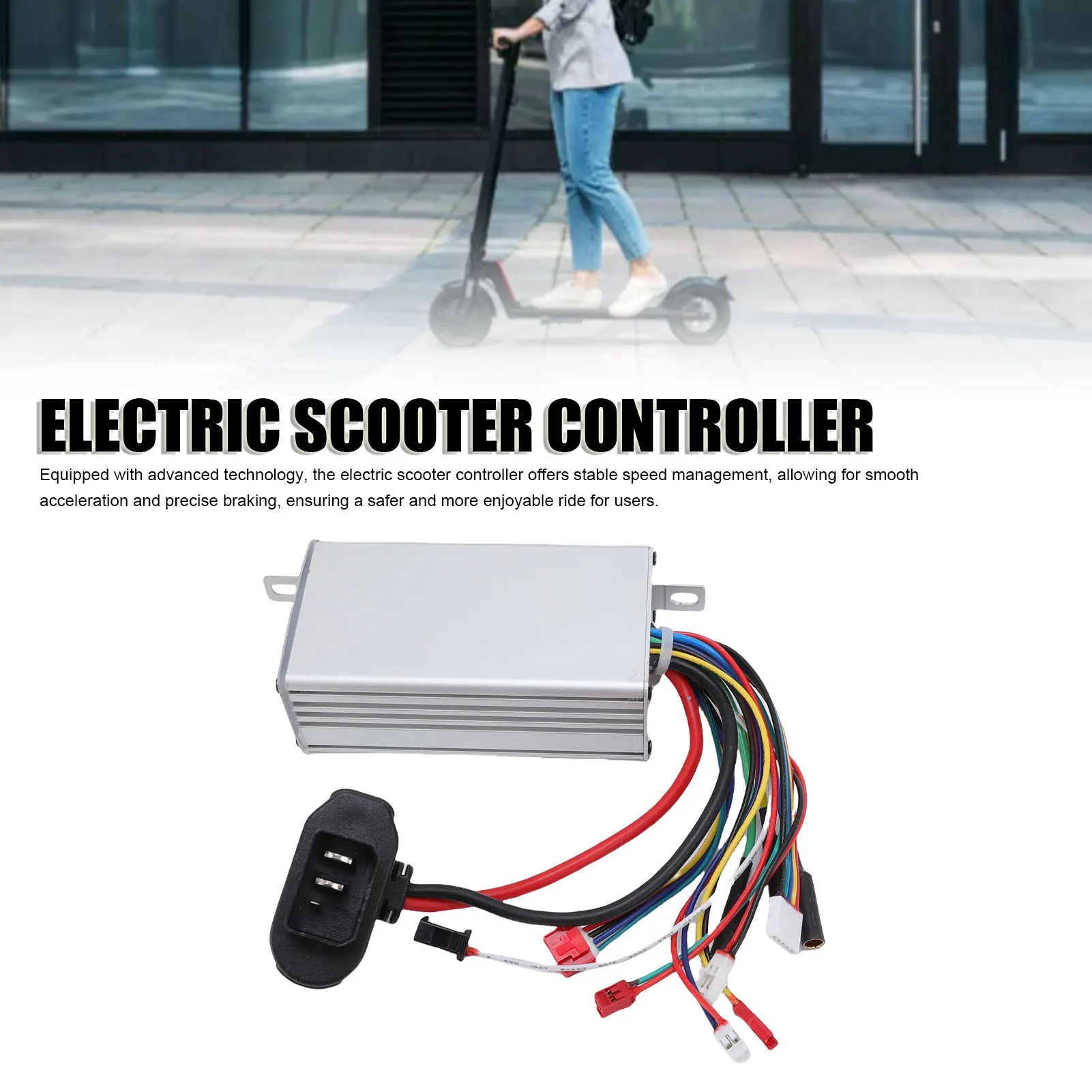 Scooter Motor Controller Stable Speed Control Electric Scooter Controller Replacement for HX X9 Easy Install for Modification