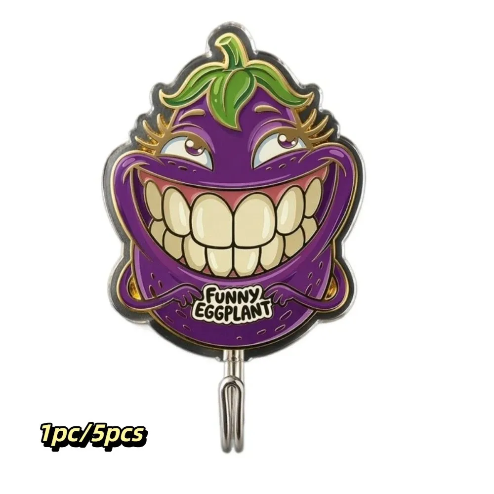 No Drill Halloween Hooks Strong Sticky Backing Traceless Sticky Self Adhesive Hooks Lightweight Sturdy Plastic Vivid Printing