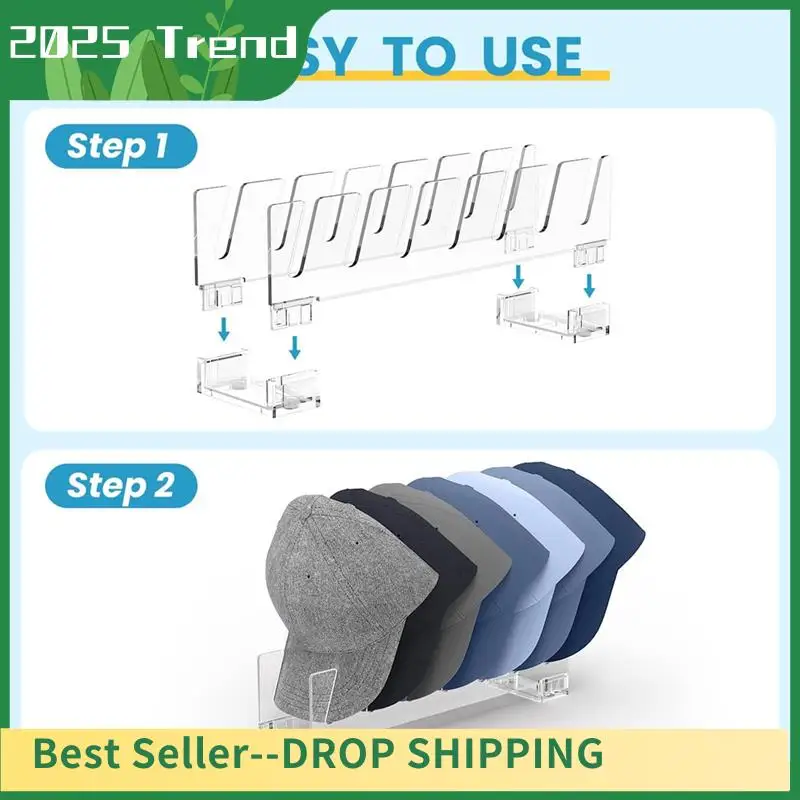 AD33 HOT Hat Stand Organizer 2 مجموعة ما يصل إلى 14 قبعة بيسبول، قبعات Gorras رف عرض تخزين لغرفة النوم والخزانة والخزانة والمكتب