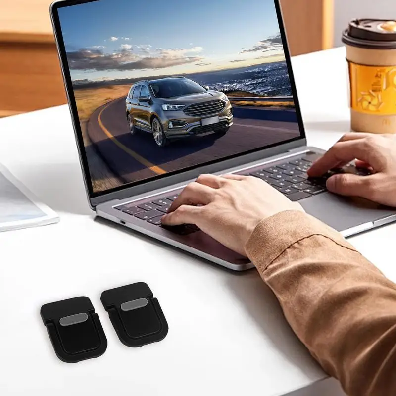 Set of 2 Foldable Laptop Stand Mini Legs Ultra-thin Portable Support For Notebook Cooling Holder Feet Invisible Bracket