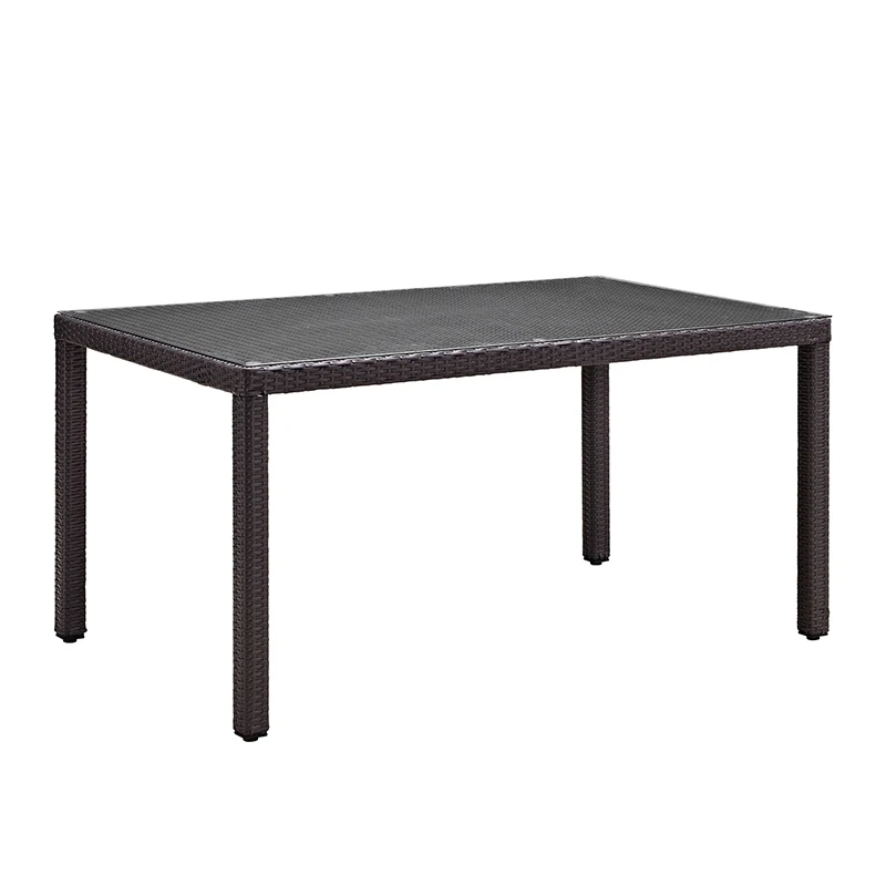 

Custom Outdoor Furniture Garden Dining Table Plastic Rattan Table Beer Pong Wedding Camping Exterior Bistro Table Outdoor