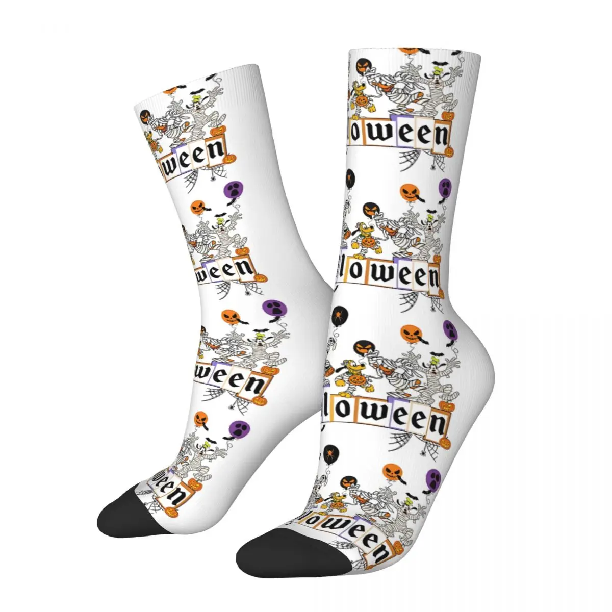 1 Pair Disney Halloween Sock for Men Hip Hop Vintage Sanrio Happy Quality Pattern Printed Boys Crew Sock Casual Gift