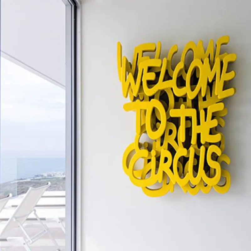 

Living room decorative pendant, wall art personalized sculpture ornament, hollow creative text wall decoration pendant