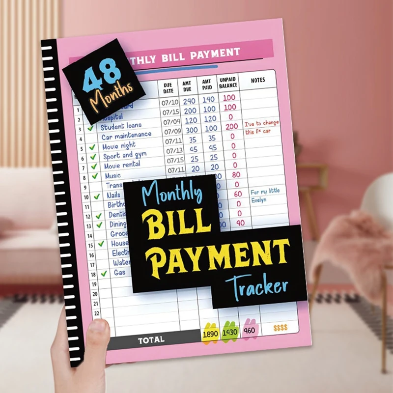 HOT! Monthly Bill Payment Tracker 48 Months Expense And Bill Tracker With Calendar & Debt Payoff Planner