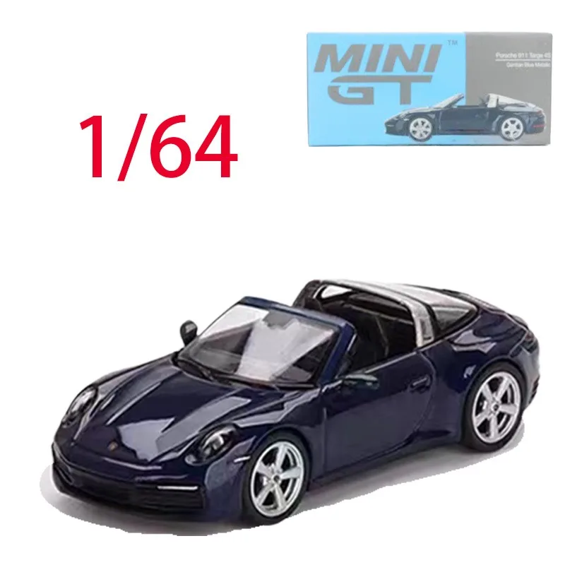 

MINIGT Литая под давлением модель автомобиля Porsche из сплава в масштабе 1/64 Porsche 911 Targa 4S # 412 игровых транспортных средств, игрушки для мальчиков, оригинальная коробка