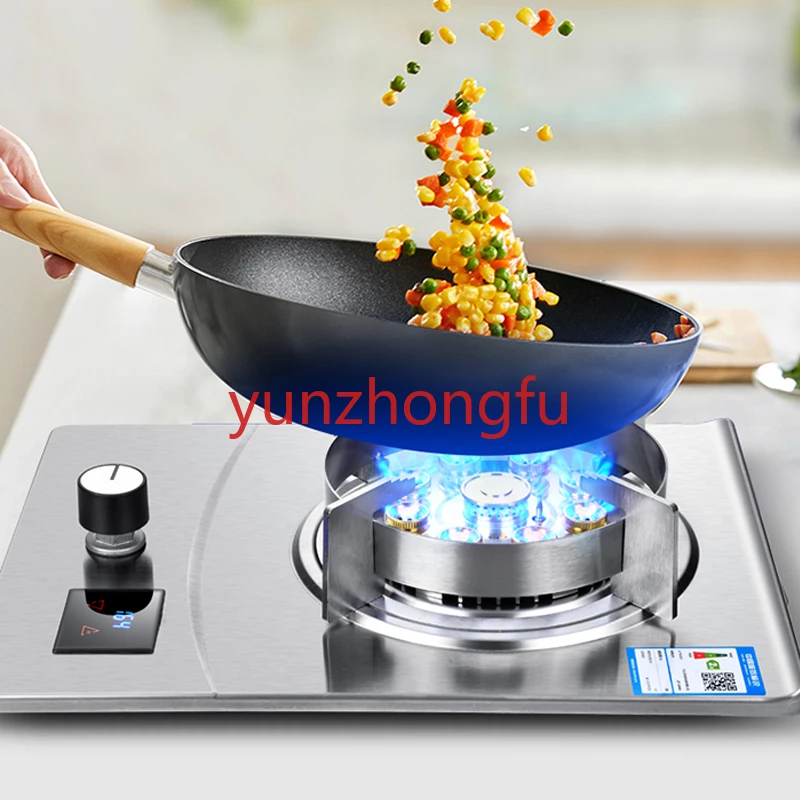 Gas Stove Single  Household Desktop Liquefied Gas Natural Gas Embedded Stainless Steel Fierce Fire