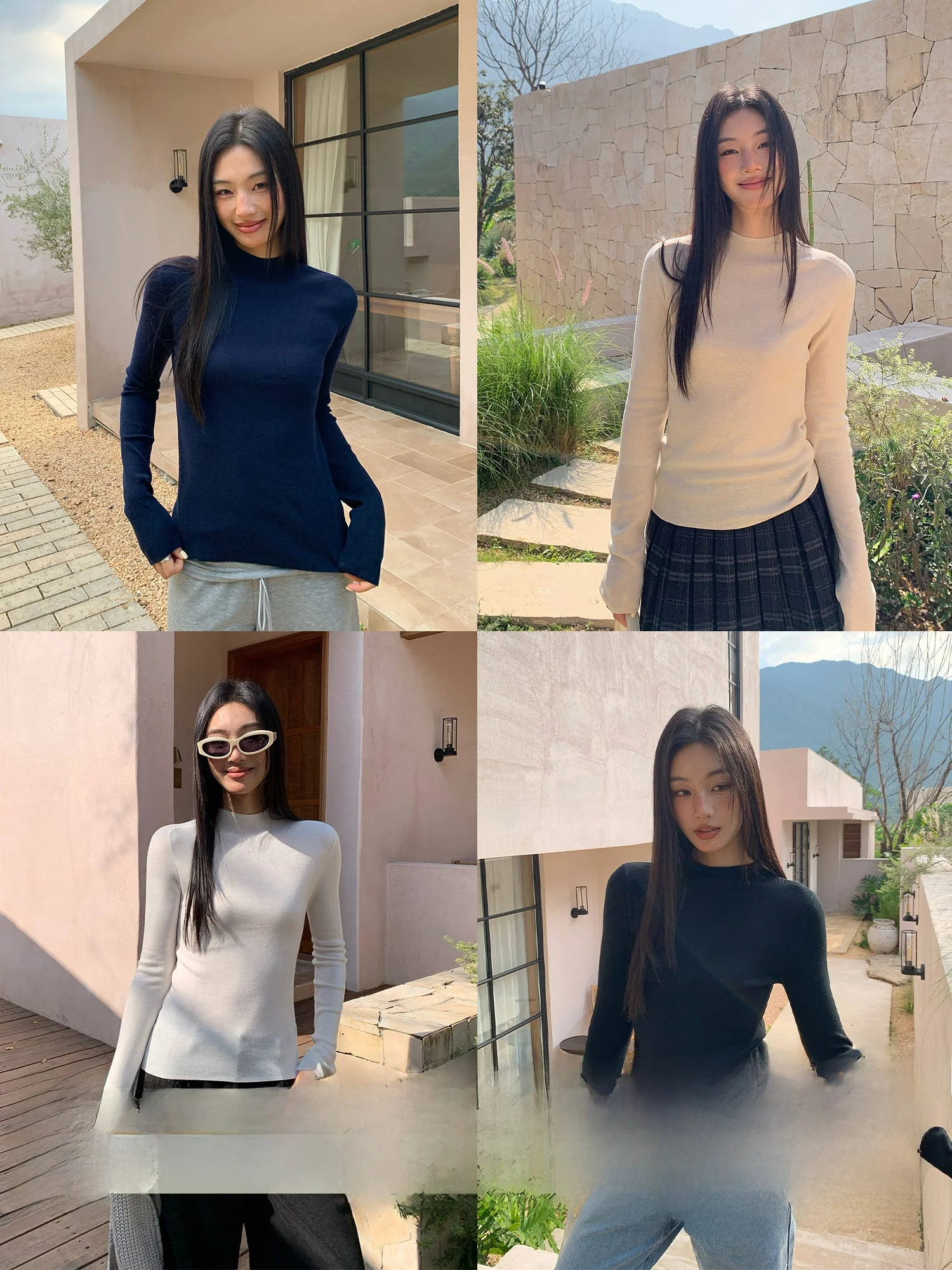 

Женский облегающий трикотажный топ с высоким воротом и длинным рукавом, утягивающий талию, для весны и осени, для повседневной носки