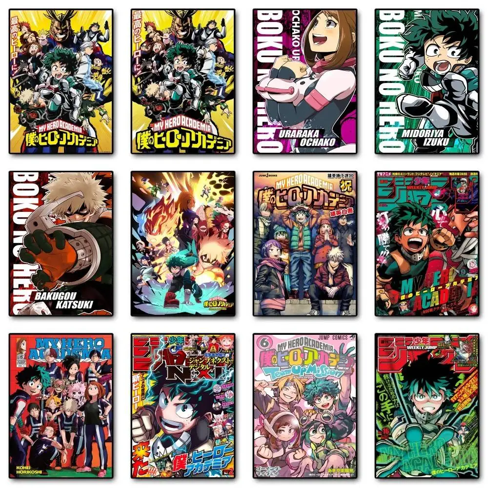 أنيمي Midoriya Izuku بطلي الأكاديمية ملصق رائع جودة عالية طباعة مقاوم للماء جدار الفن ملصق لشريط غرفة المعيشة ديكور هدية