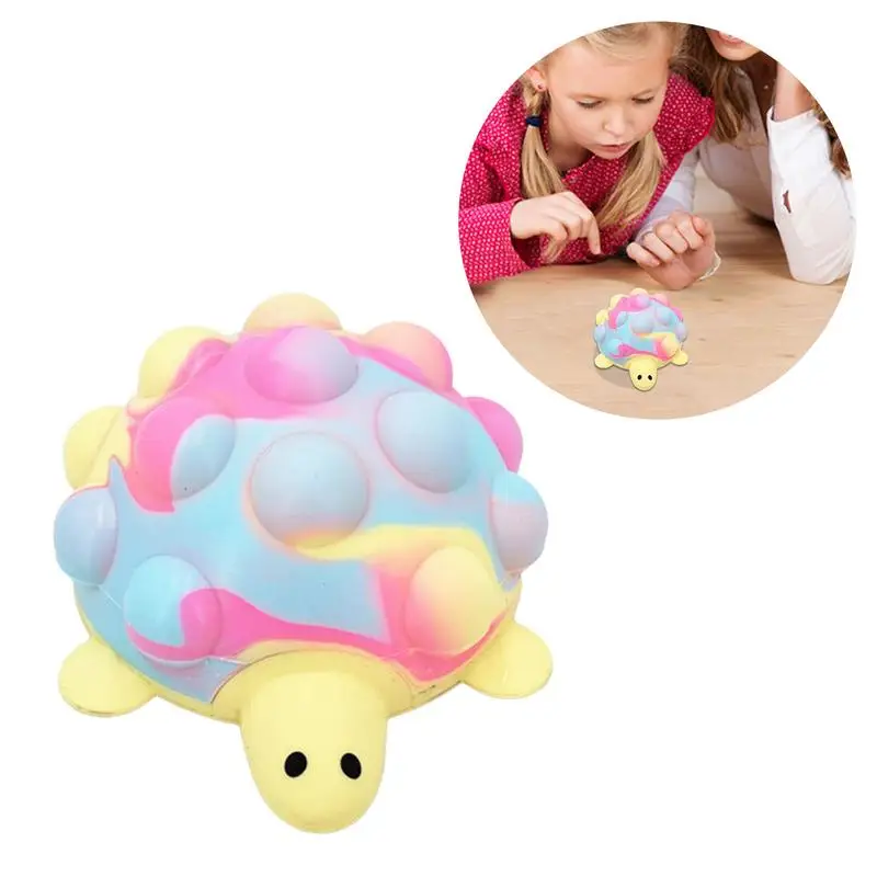 

Pop Stress Balls Fidgets Toy 3D Squeeze Balls Colorful Turtle Squeeze Ball Portable Anti Stress Sensory Game Toy Pop Party Favor