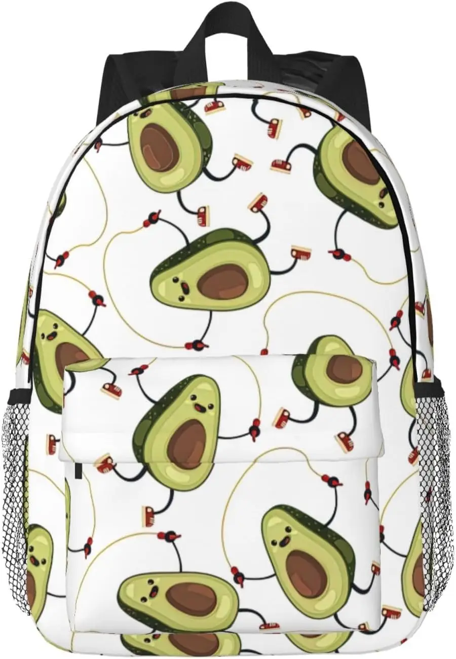 

Funny Cartoon Avocados Print Adults Backpack Lightweight Backpacks For Hiking Work Laptop Backpack Men Women
