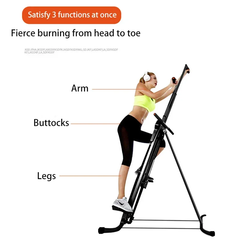 Vertical Climber Stepper Foldable Stepping Fitness Climbing Step Machine Equipment Accurate Lcd Step Counter 5-Gear Adjustment