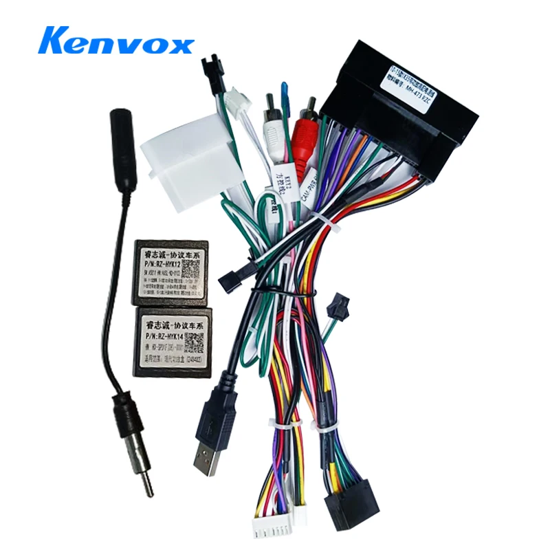 android Car radio Canbus Box Decoder For Hyundai IX35 Sonata 8 Santafe Kia K3  16 pin Wiring Harness Plug Power Cable