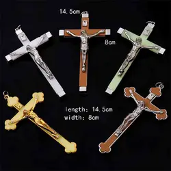 Church Relics Religious Large Jesus on the Cross Wall Cross Antique Home Church Decoration.145mm*80mm