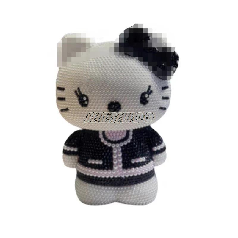 

DIY Rhinestone Black Cat Statue Coin Storage Home Bling-bling Shiny Dril Mosaic Art Handcraft Cross Stitch Luxury Kids Gift