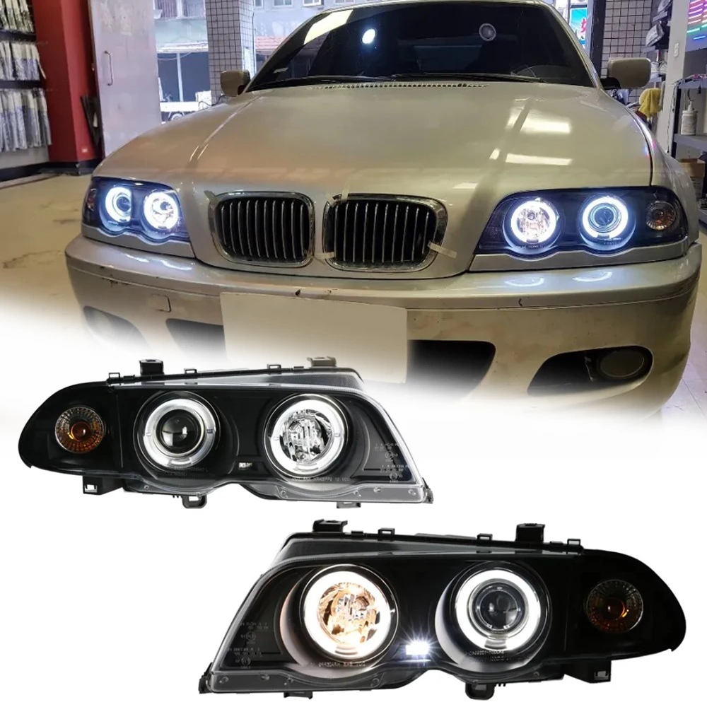 

Hot LED HeadLights for BMW 3 series E46 4 doors 98-01 EMARK led DRL Car head lamp Assembly Signal Auto Accessories Modified Lamp