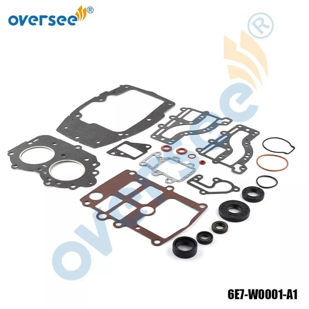 OVERSEE Gasket Kit  For 15HP 2 stroke for Yamaha Parsun Hidea 6E7-W0001-A1 2 Stroke Outboard Engine