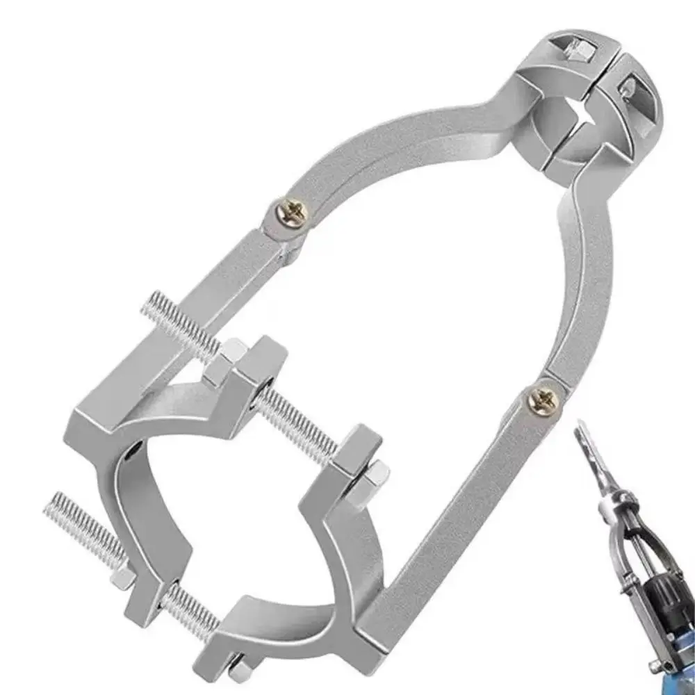 Adjustable Clamp Square Hole Drill Fixed Bracket Sturdy Portable Drill Bit Adapter Spare Parts Precision Mortising Attachment