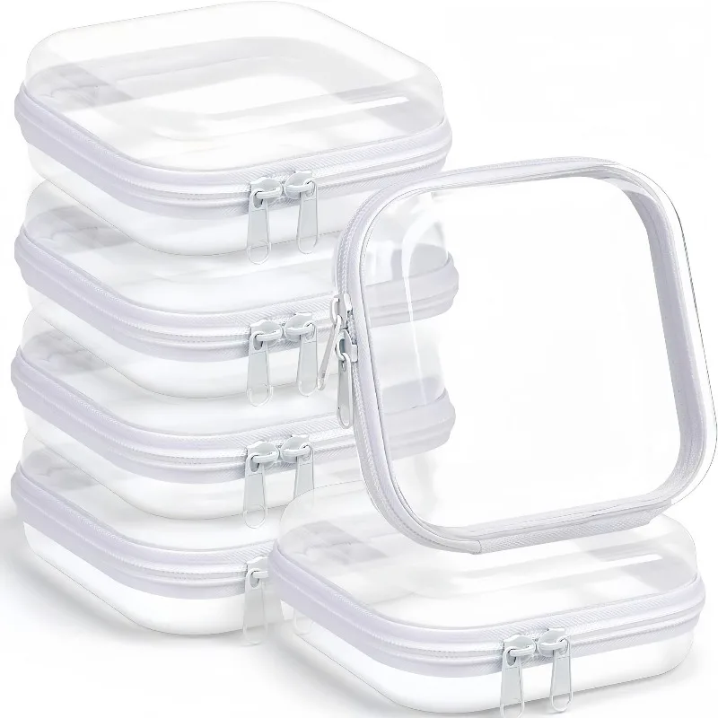 Amazon Bestseller Hard Mini Travel Storage Case Clear Transparent Organizer Box Portable Travel Essentials Small Cosmetic Access