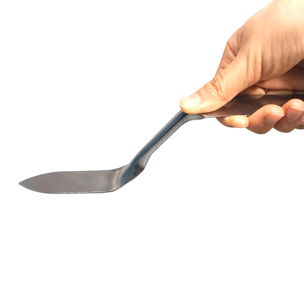 1pc Stainless Steel Double-headed Plastering Trowel Caulking Finishing Tool Glass Glue Cleaner For Floor Kitchen Caulking