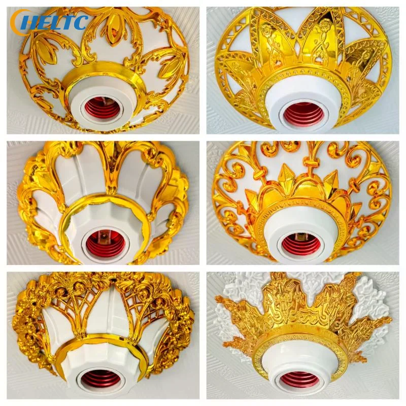 

1Pcs 12V 10A DIY Universal Lamp Energy-saving Lamp Holder European Style E27 Light Socket Retro Round Lamp Holder