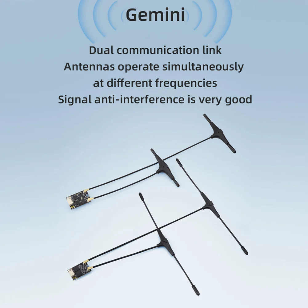 HGLRC ELRS GEMINI RX Receptor duplo 2.4G / 915Mhz para avião RC FPV drone de longo alcance