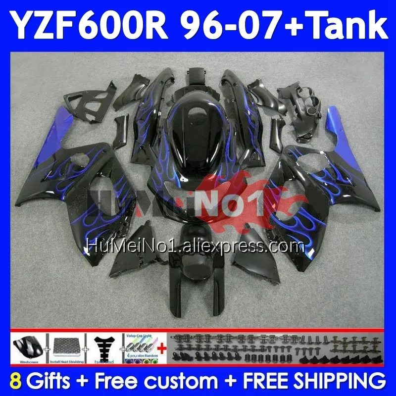 OEM Thundercat For YAMAHA blue flames YZF 600R YZF-600R 352No.90 YZF600R 96 97 98 99 00 01 2002 2003 2004 2005 2006 2007 Fairing