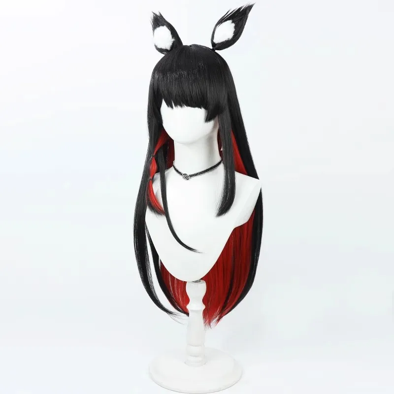 Blue Archive Fox Sakura Koyzumi Wakasa Cosplay Wig Game Blue Archive Black Red