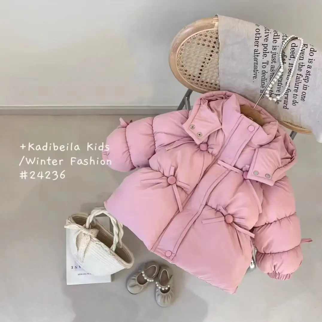 Down & Parkas Kids Winter Coat New Thickened Cotton Jacket Fashionable Korean Style Outerwear for Baby Girl Coats