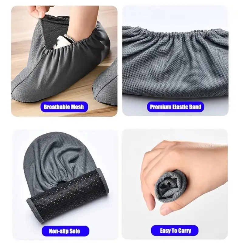 Bowling-Schuhüberzieher, 1 Paar, wiederverwendbar, atmungsaktiv, aus Mesh-Material, staubdicht, leicht, ideal als Geschenk für Bowling-Liebhaber oder für den Urlaub. – Detail 11