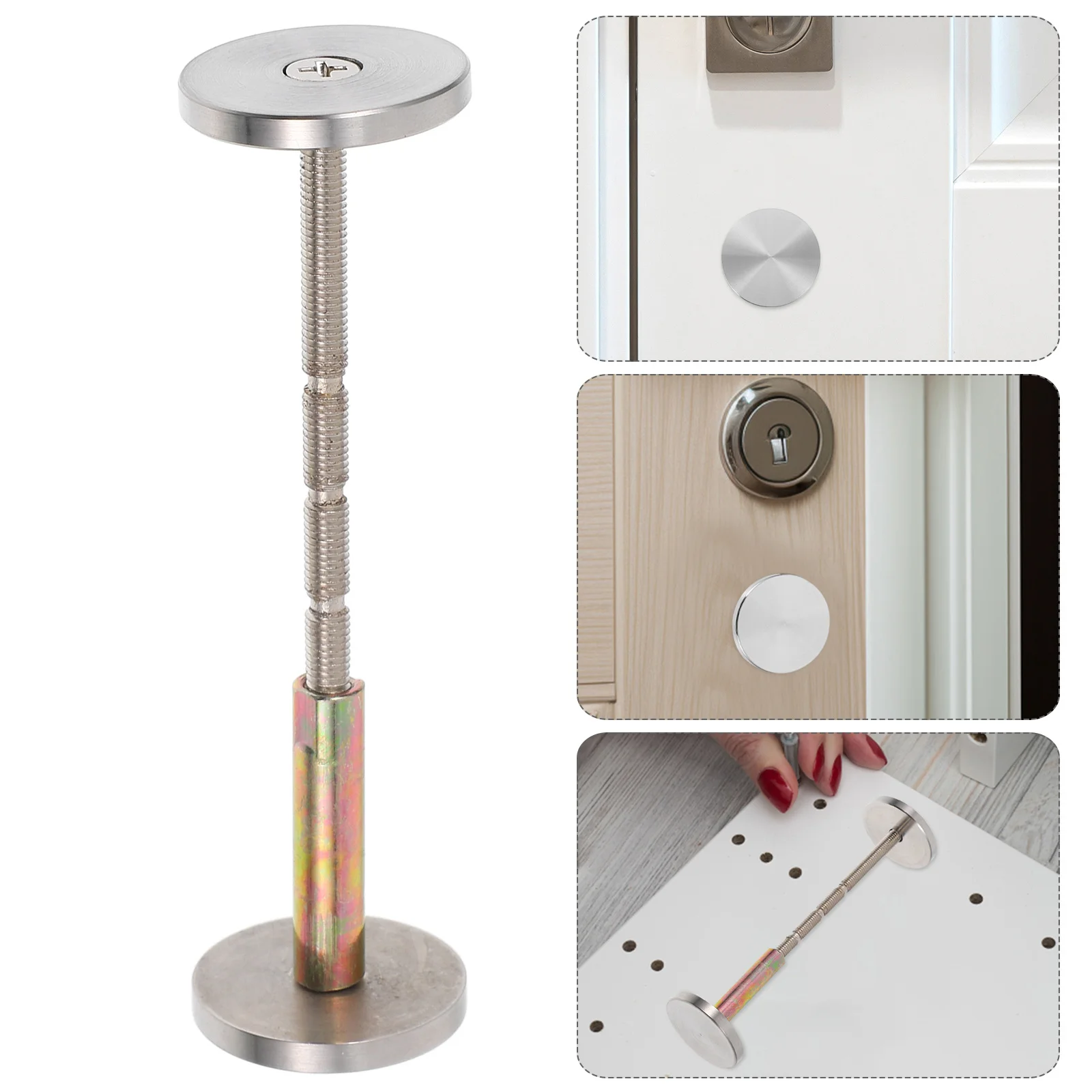 

Lock Stainless Steel Knob Handle Hole Filler Metal Matte Deadbolt For Interior Exterior Doors Durable Door Hardware