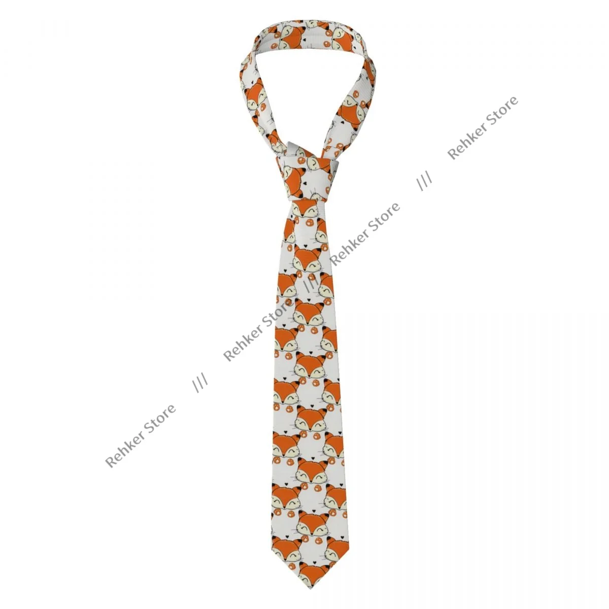 

Классический галстук, мужские галстуки для свадебной вечеринки, деловой галстук для взрослых, повседневный милый галстук с лисой и сердечком