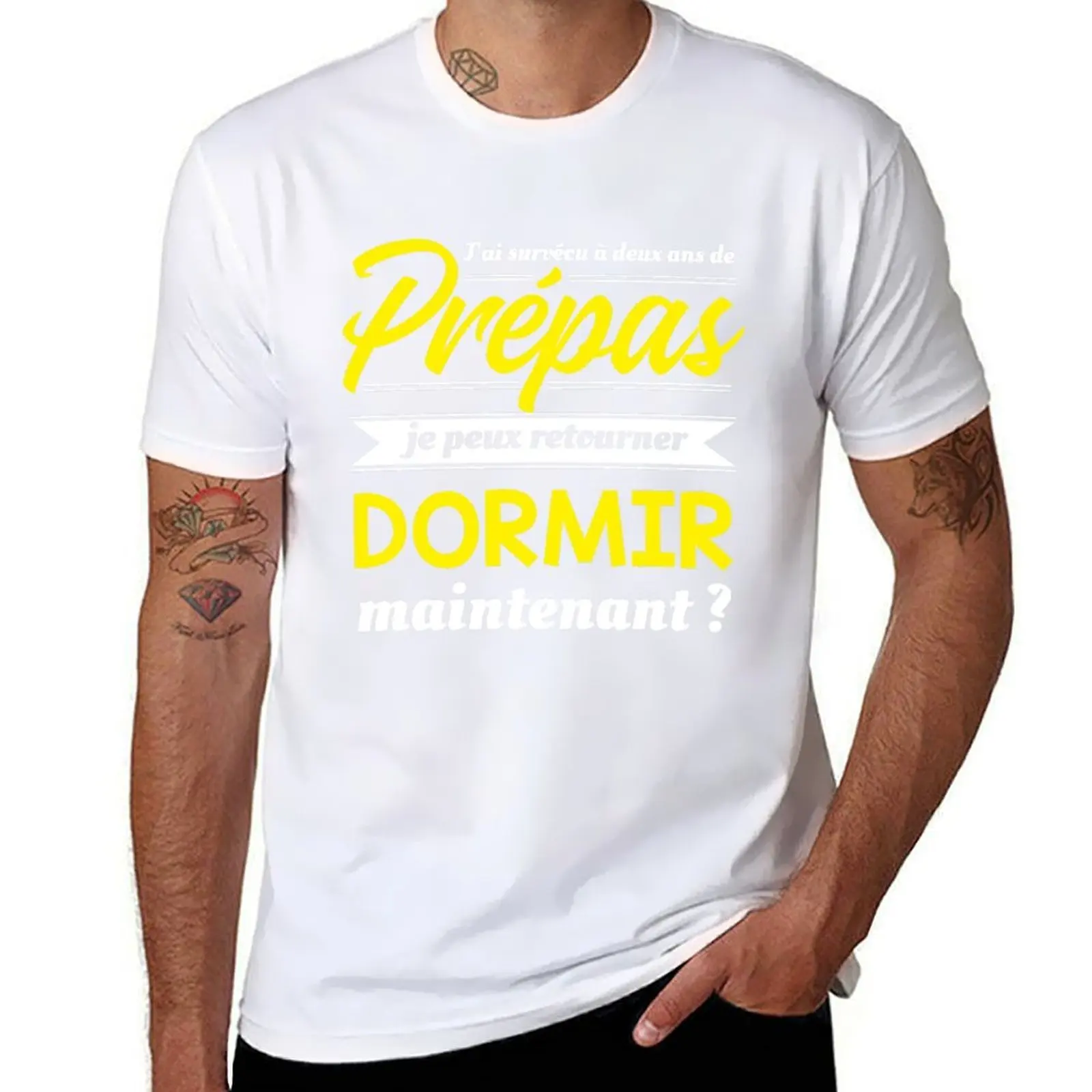 ¿I survécu a dos años de prepas, puedo retourner dormir ahora? Camiseta Cadeau dr?le et cool pour les élèves de clases
