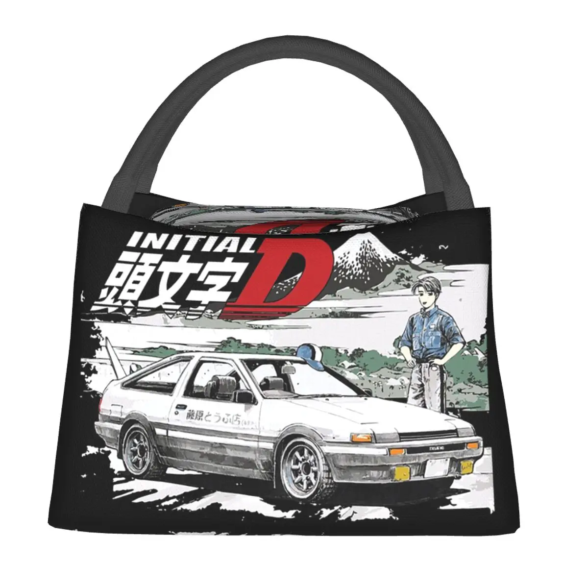 

Термосумка для обедов Initial D Deep Forest Drifting AE86 Takumi Raceway для женщин и детей, термосумка для еды, сумка-тоут