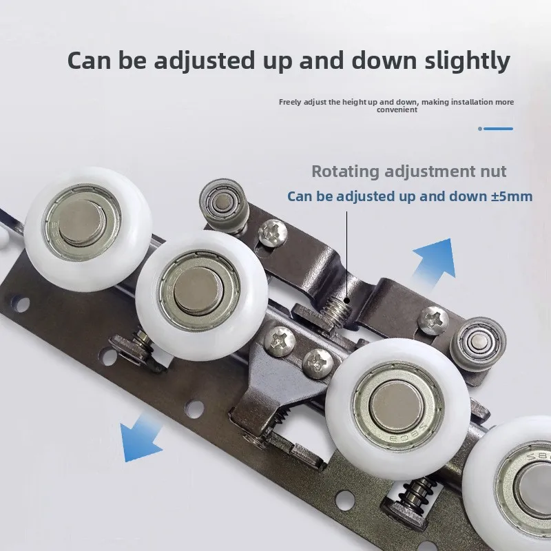 Aluminum Sliding Door Hardware Track Kit Dual Direction Soft Close Rail Wooden Or Frame Doors Cabinets Room Dividers