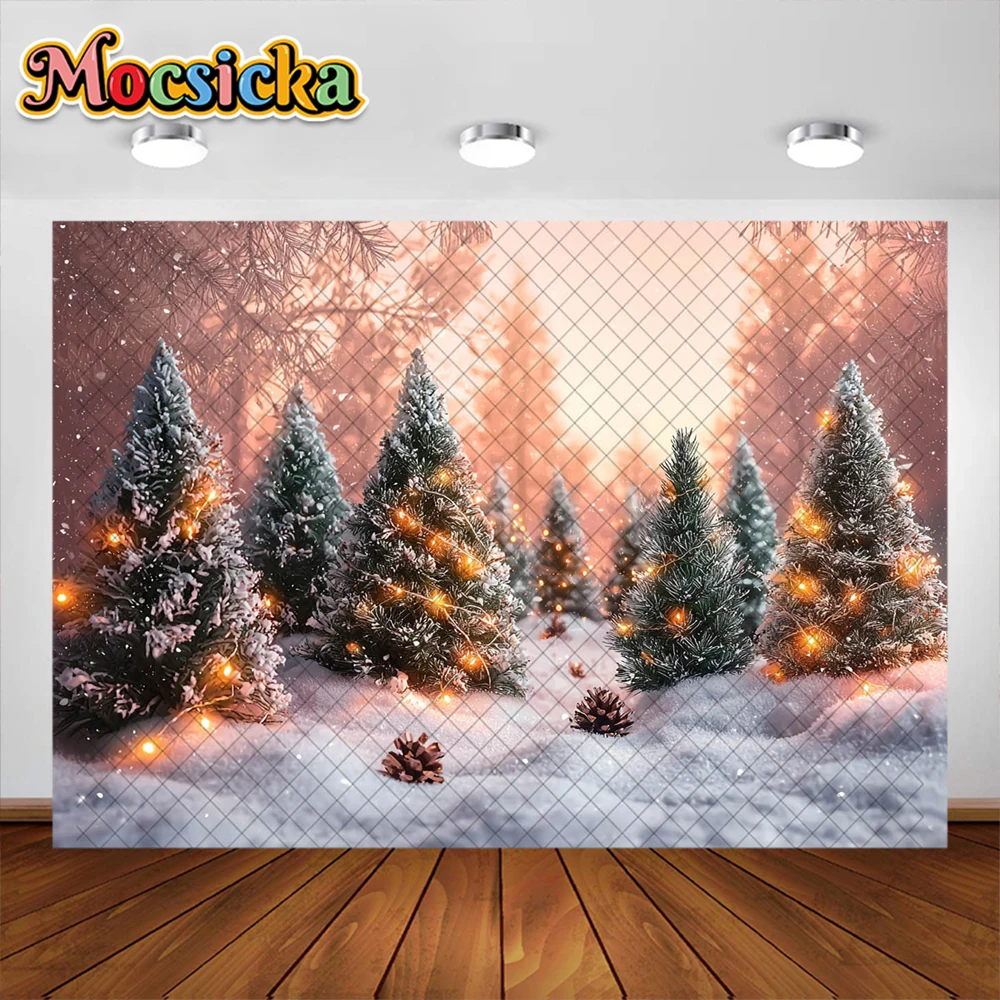 الشتاء عيد الميلاد التصوير خلفية البدائية الغابات العميقة الثلوج الديكور خلفية الاطفال عطلة لوازم الحفلات استوديو الدعائم