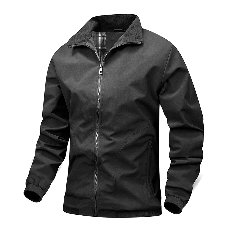 Осенняя новая куртка с воротником-стойкой, мужская повседневная модная куртка, весенне-осенняя мужская бейсбольная куртка, осеннее платье