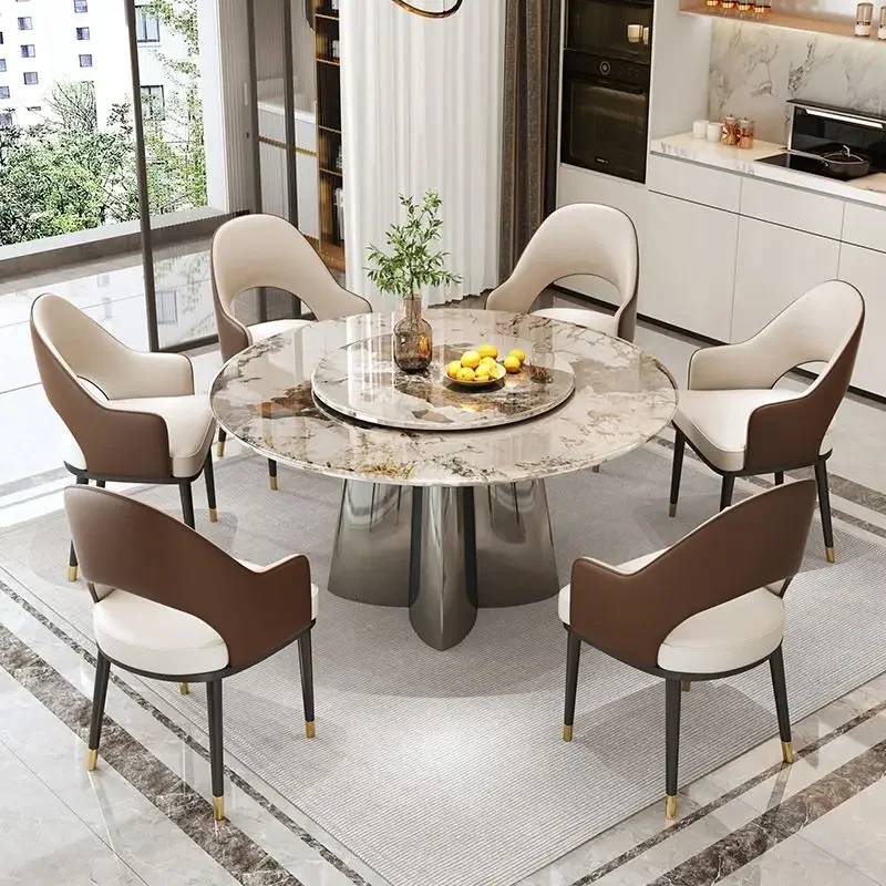 

Designer Dining Room Set Living Room Nordic Armchair Round Table Combination Conjuntos De Salas De Jantar Home Furniture