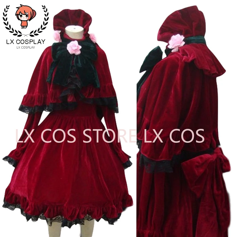 Anime Rozen Maiden Pure Ruby Cosplay Shinku Red Dress Halloween Costume Custom Made