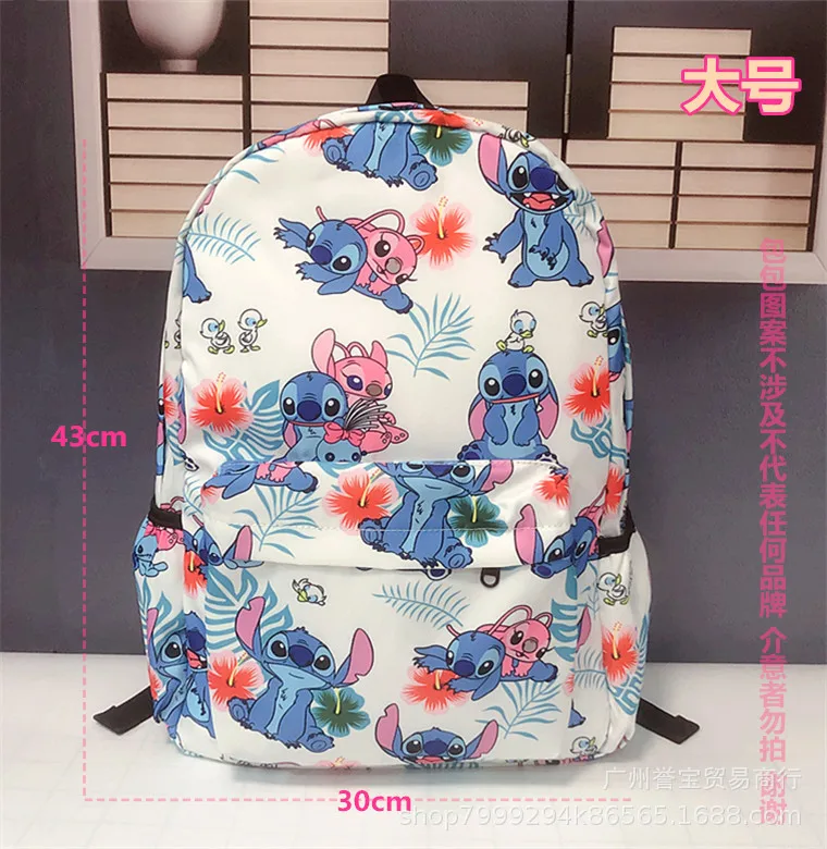 New Disney cartoon Angel Stitch Backpack bag Kindergarten sofia school bag lady Backpack