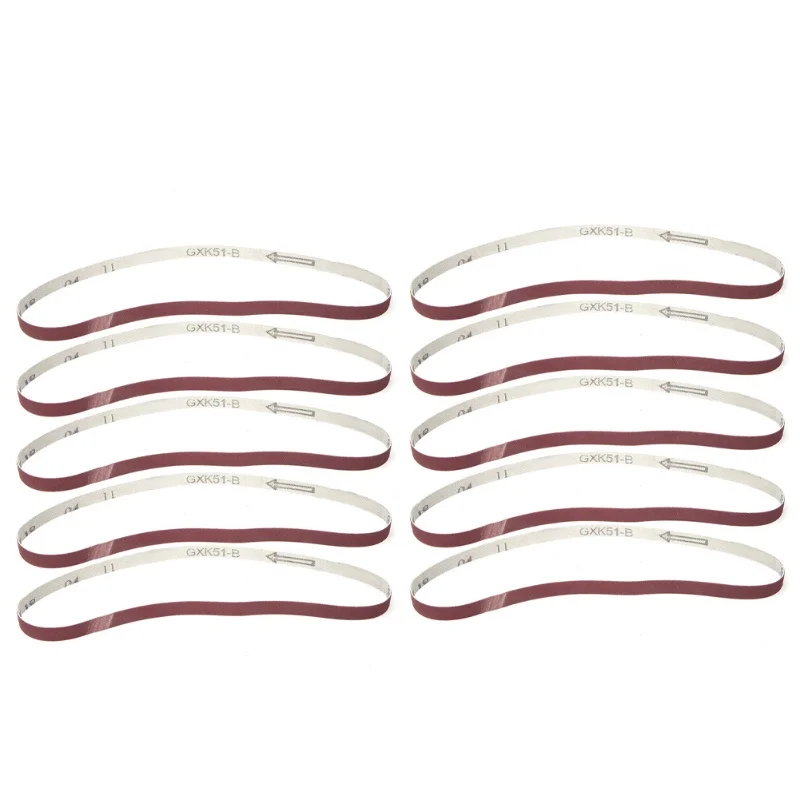 10PCS Sanding Belt Aluminium Oxide Sandpaper Sander Abrasive Band Strap 533 X 9mm