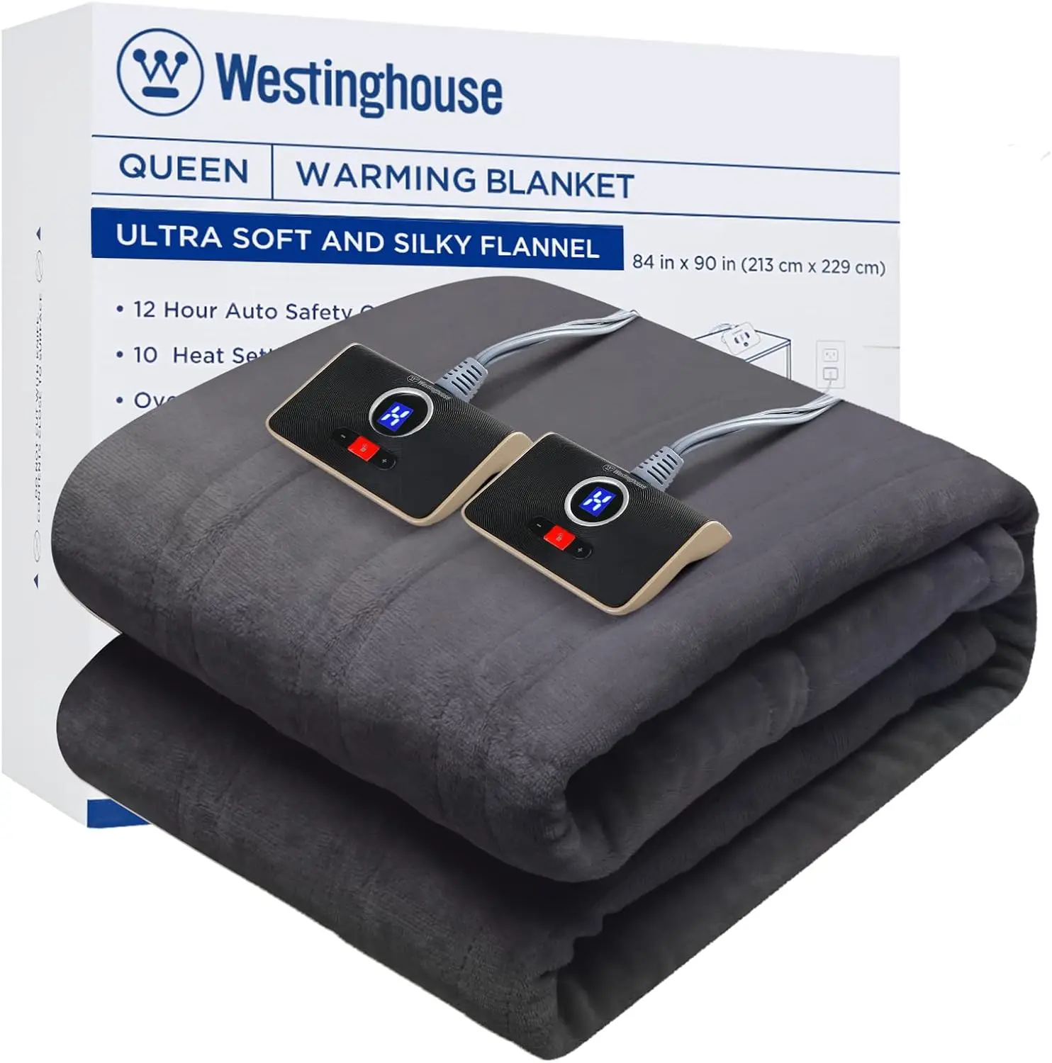 Heated Blanket Queen Size,  Blanket W/10 Heating Levels,1-12 Hours Auto Shut Off,Fast Heating Warming Blanket, Machine Washable