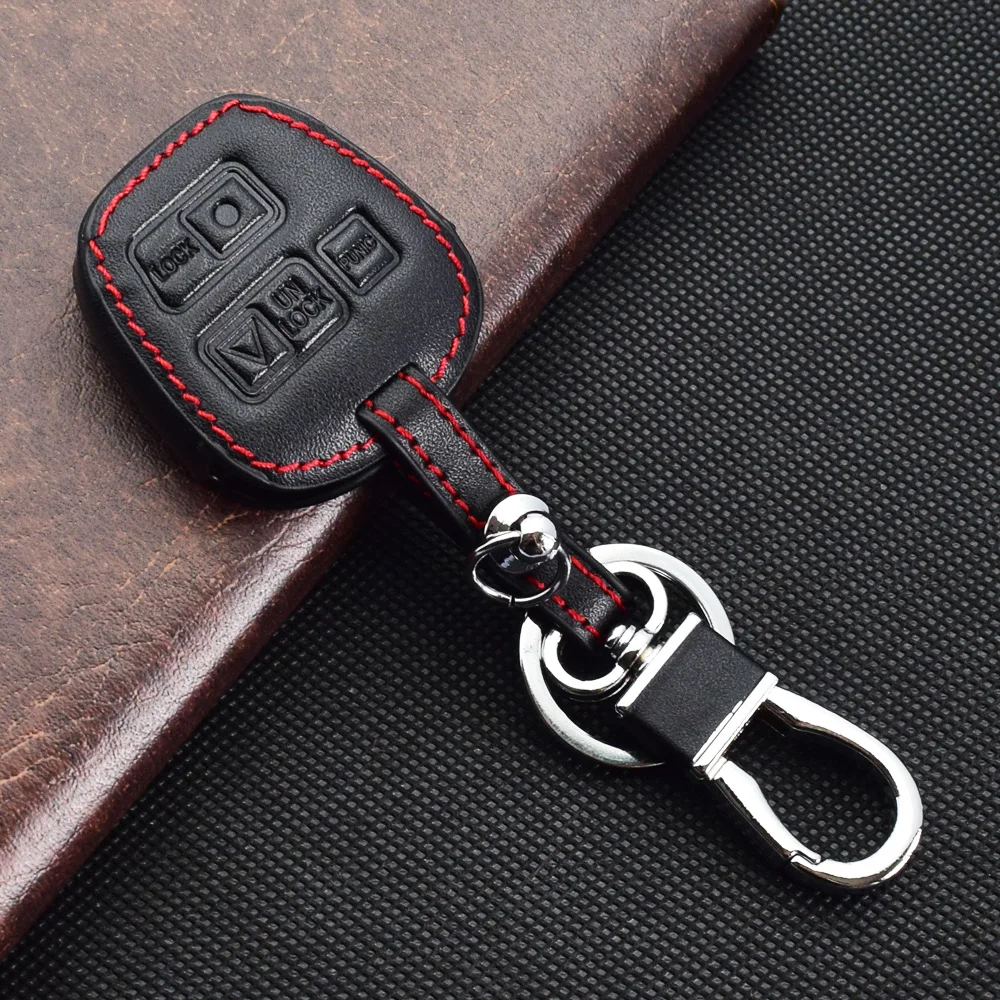 Leather Car Key Case For Lexus ES GX Toyota RAV4 Camry Highlander Corolla Prado Avensis Yaris Auris Remote Fobs Protector Cover