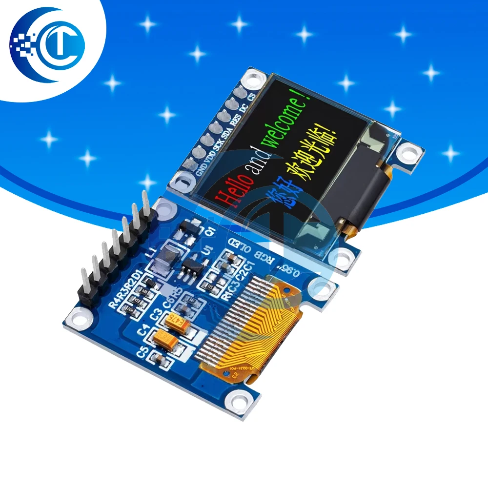 1PCS 0.95 inch full color OLED Display module with 96x64 Resolution SPI Parallel Interface SSD1331 Controller 7PIN new with case